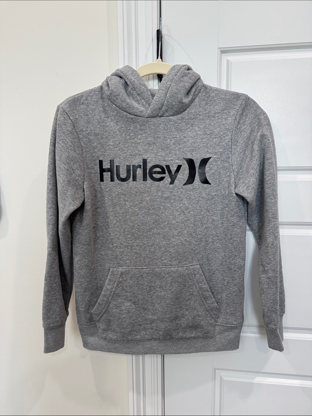 Hurley Girls Gray Hoodie Sweatshirt Basic Leisurewear size Medium 10/12